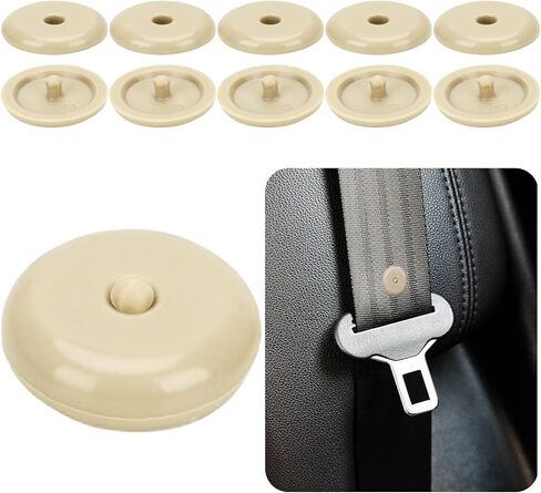 5 Sets Universal Seatbelt Stopper Kit, Snap-on Seat Belt Button Stopper Plastic Seatbelt Buckle Stopper Button Prevent Seatbelt Clip from Sliding Down No Welding Required(Black) in Saudi Arabia