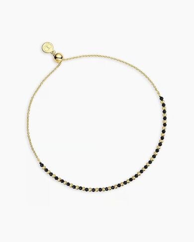 Gorjana - Bowy Gemstone Brooks Bracelet 9 1/4 " - 8K Brass -Prass - اختيار الأحجار الكريمة الأصلية - الإغلاق القابل للتعديل - تصميم أنيق وذات مغزى in Saudi Arabia