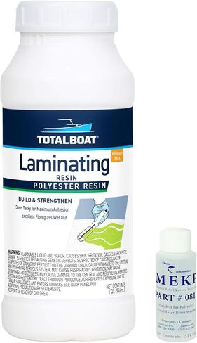 TotalBoat Polyester Laminating Resin - Marine Grade Fiberglass Resin and MEKP Catalyst for Layups and Repairs (Gallon) in Saudi Arabia