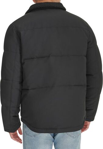 Levi's Men's Quilted Mixed Media Shirttail Work Wear Puffer Jacket in Kuwait
