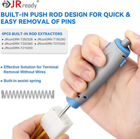 JRready JRconDRK00A10-04 Terminal Release Tool Kit, 10PCS Automotive Computer Electrical Pin Removal Tools Wire Harness Repair Terminal Extractors Set for Molex, Harting, Wain Series Connector in Kuwait