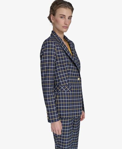 Tommy Hilfiger Women's Pinstripe Puff Sleeve Blazer in Kuwait