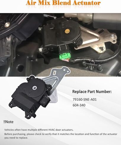 Honda CR-V HVAC Air Blend Door Attuator 79160-SNE-A01 Air Mix Mix Actuator Actuator Assuatbly متوافق مع 2007 2008 2008 2010 2011 Honda CRV. in Saudi Arabia