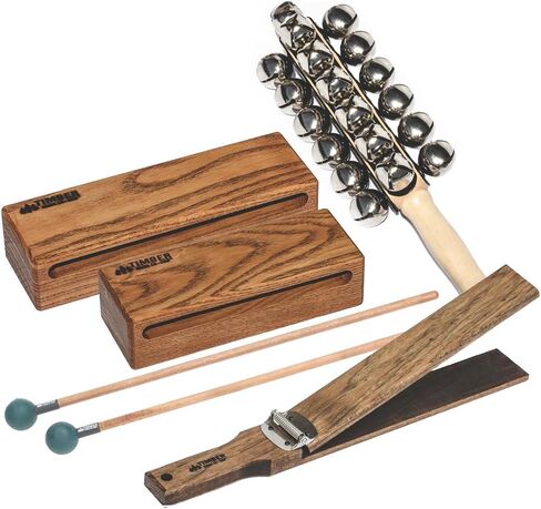 Slapstick, 18" Tennessee Hickory – Made in U.S.A. – Whip Cracking Effect for The Holiday Tune Sleigh Ride with Solid Handcrafted Hardwood to Create Loud, Crisp Sounds, inch (T3) in Kuwait