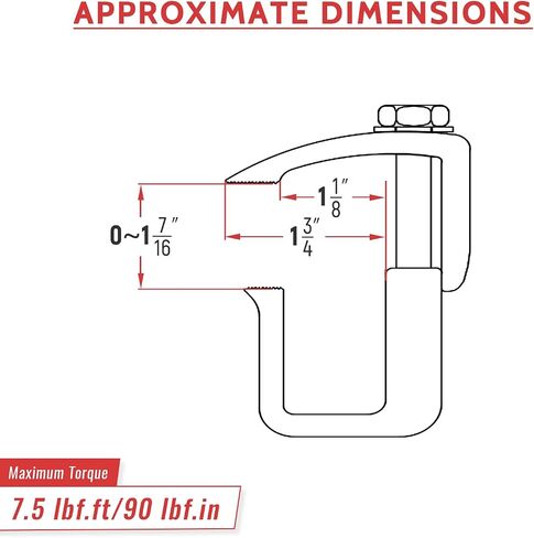 AA-Racks P-AC-02 Clamp for Truck Cap, Camper Shell, Topper for a Short Bed Pickup Truck (Set of 4),Black in Saudi Arabia