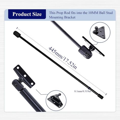 2 PCS 281S0001 Prop Prop Rod ، لسرير الكرة 10 مم ، ودعم Lid Lid Cover Cover Univers in Kuwait