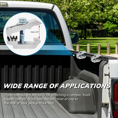 Aluminum Mounting Clamps 1112514 Tonneau Cover clamps，Truck Cover, Cap Clamps 6PCS Black in Saudi Arabia