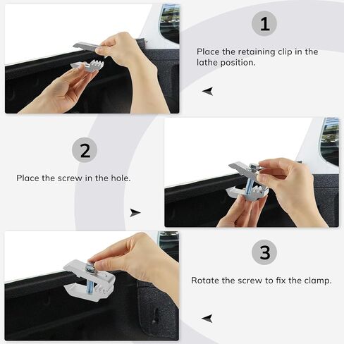 Aluminum Mounting Clamps 1112514 Tonneau Cover clamps，Truck Cover, Cap Clamps 6PCS Black in Saudi Arabia