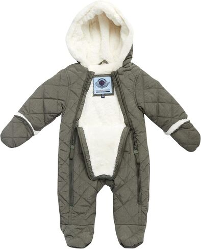 URBAN REPUBLIC Baby Boys' Pram Snowsuit - Quilted Fleece Lined Snowsuit with Gloves - Outerwear Coveralls (Sizes: 3-9M) in Saudi Arabia