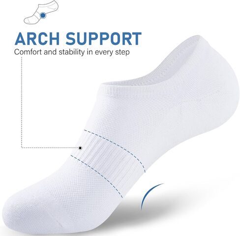 ​No Show Socks Men, 6 Pairs ​Cotton ​Thin Low Cut Ankle Socks, Non Slip Invisible Sock for Loafer Sneakers in Kuwait