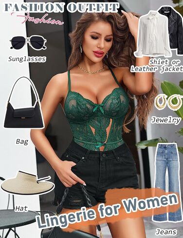 Avidlove Womens Lingerie Floral Lace Bodysuit Cross-Back Straps Teddy One Piece Babydoll S-XXL in Saudi Arabia