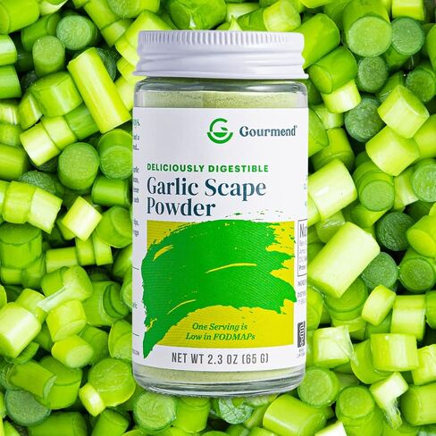 Poods Garlic Scape Powder - Monash Certified Low Fodmap ، حشو خالٍ من الغلوتين ، خالي من الغلوتين ، طبيعية 100 ٪ ، لا يوجد نشا ذرة ، مالتوديكسترين ، "النكهات" أو غيرها من الحشو in Saudi Arabia