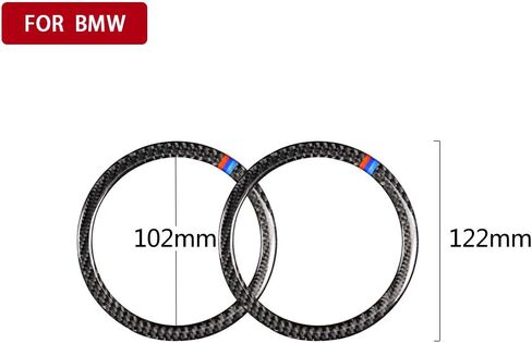 Real Premium Carbon Fiber Car Door Speaker Ring Cover Interior Trim Compatible with BMW 3 Series E90 E92 E93 325i 328i 330i 335i M3 2006 2007 2008 2009 2010 2011 2012 2013 Accessories (Style B) in Saudi Arabia