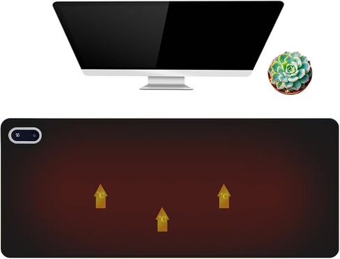 Office Heated Mouse Pad, 31.5" x 13" Heated Desk Pad Large Hand Warming Desk Pad, 5 When Temperature Adjustment for Home Office and Gaming (Pink) in Saudi Arabia