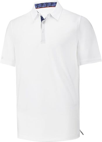 Mens Golf Shirt Short Sleeve Moisture Wicking Dry Fit Performance Casual Solid Collared Golf Polo Shirts for Men in Kuwait