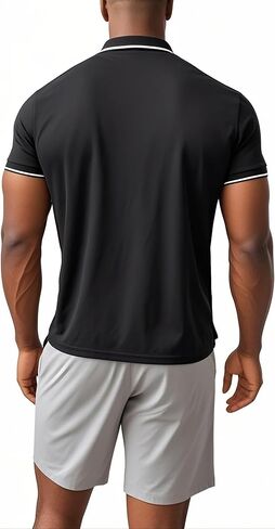 4 Pack Mens Polo Shirts Short Sleeve Moisture Wicking Golf Polo Athletic Collared Shirt Tennis T-Shirt Tops in Kuwait