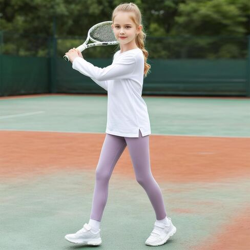 4 Pack Girls Full Length Leggings Soft Comfortable Footless Leggings Stretchy Tights Pants in Saudi Arabia
