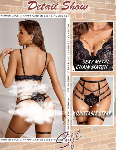 مجموعة الملابس الداخلية للسيدات Avidlove مجموعة من صدرية Lingerie Linger Linger و Lanty Set S-XXL in Kuwait