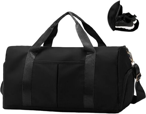 Women Gym Bag with Separation for Wet and Dry, Shoe Storage, Waterproof Travel Duffle Bag for Gym, Swimming, Yoga, Sports (Beige) in Saudi Arabia
