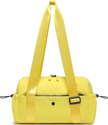 Small Gym Bag For Women Mini Gym Duffle Bag with Wet Compartment Waterproof Sports（Lemon Yellow Small） in Saudi Arabia