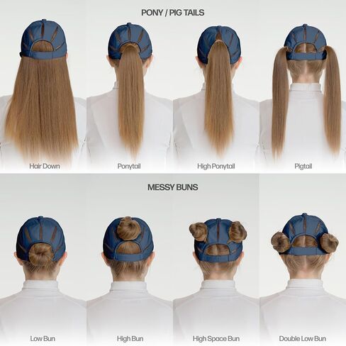C.C Ponycap Messy High Bun Ponytail Adjustable Trucker Baseball Cap Hat in Saudi Arabia