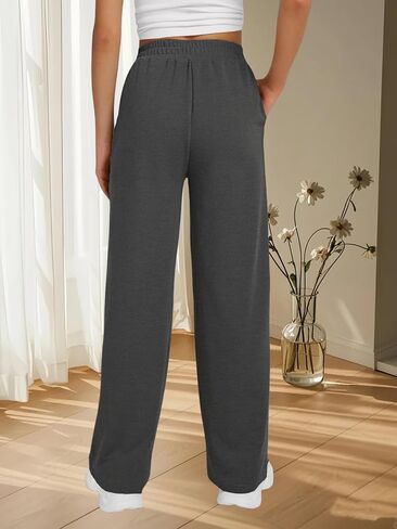 niyokki Womens Sweatpants Wide Leg Long Pants Casual Baggy Flare Sweats in Kuwait