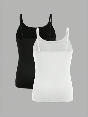 GORGLITTER Girl's 2 Pack Casual Camisole Undershirts Spaghetti Strap Cami Tank Tops in Saudi Arabia