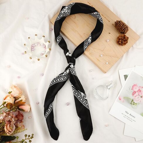Silk Like Head Scarf for Women, Silk Hair Wrap for Sleeping, Women's Scarves & Wraps, 35in x 35in Bandanas for Women in Saudi Arabia