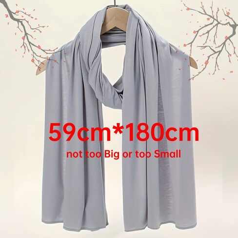 Muslin Hijab Scarf for Women Long Headscarves Fashion Head Wraps Soft Shawls in Kuwait