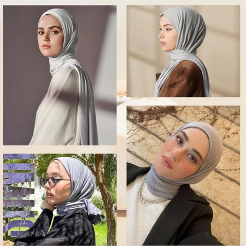 Muslin Hijab Scarf for Women Long Headscarves Fashion Head Wraps Soft Shawls in Kuwait