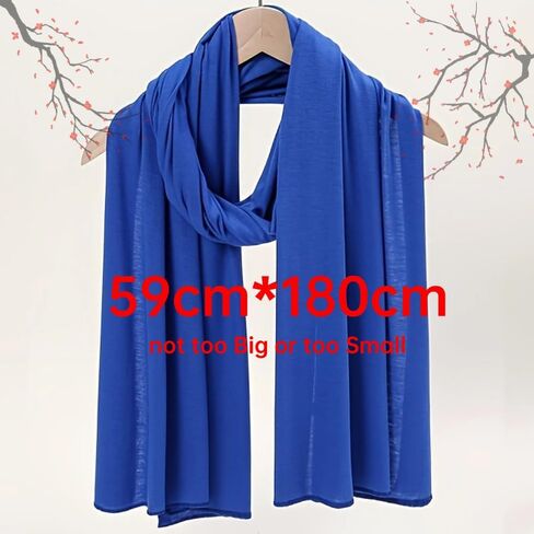 Muslin Hijab Scarf for Women Long Headscarves Fashion Head Wraps Soft Shawls in Kuwait