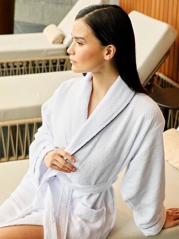 Luxurious Womens Robe, 100% Turkish Cotton, Luxury Robe for Women, Terry Cloth Long Spa Bathrobe in Kuwait