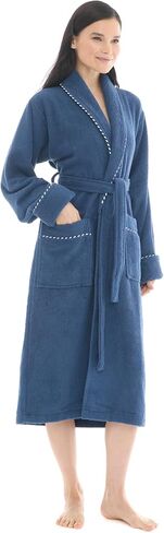 Luxurious Womens Robe, 100% Turkish Cotton, Luxury Robe for Women, Terry Cloth Long Spa Bathrobe in Kuwait