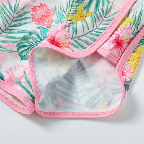 U·nikaka Baby Girls One Piece Swimsuits with Boyshorts Toddler Bathing Suit Little Girls Swimsuits Summer Swimwear 2-6Y in Saudi Arabia