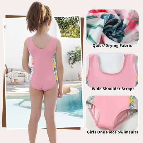 U·nikaka Baby Girls One Piece Swimsuits with Boyshorts Toddler Bathing Suit Little Girls Swimsuits Summer Swimwear 2-6Y in Saudi Arabia