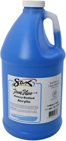 Sax True Flow Heavy Body Acrylic Paint, 1/2 Gallon, Cobalt Blue - 1572433, 64 Fl Oz (Pack of 1) in Saudi Arabia