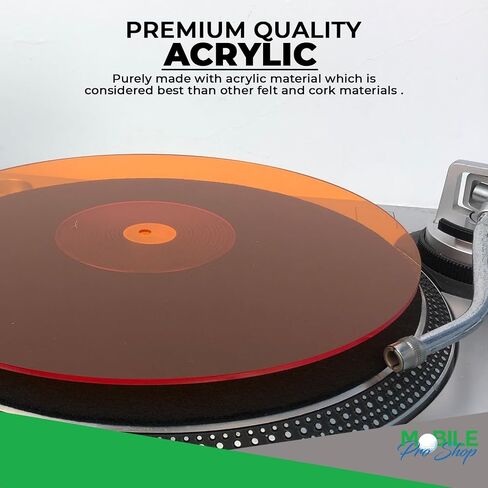 Acrylic Turntable Mat-Platter Vinyl Slipmat for 12 Inches LP Players-Reduced Noise & Improves Sound Quality & Provides Tighter Bass-Anti Static Record Player Mat. in Kuwait