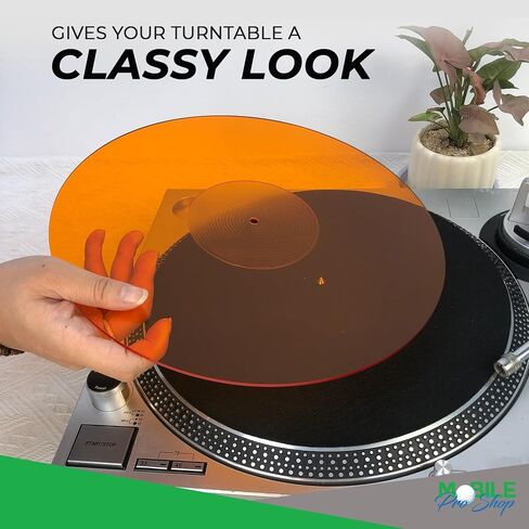 Acrylic Turntable Mat-Platter Vinyl Slipmat for 12 Inches LP Players-Reduced Noise & Improves Sound Quality & Provides Tighter Bass-Anti Static Record Player Mat. in Kuwait