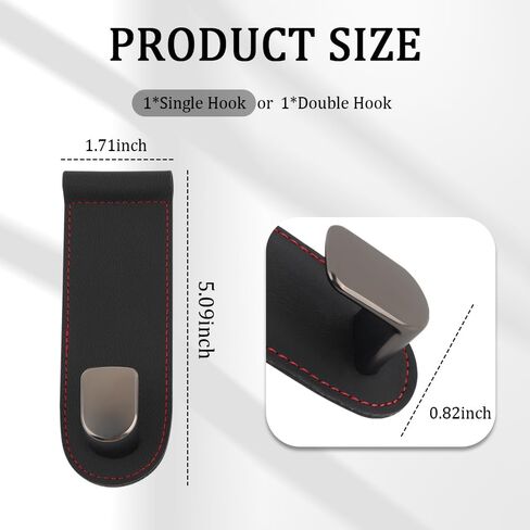 Leather Glove Box Organizer for Car Purse Hanger,Glove Compartment Hooks Provide Car Hooks for Purses and Bags,Stylish Purse Hanger for Car,Suvs,Trucks (Double Hook) in Kuwait