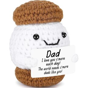 Agantree art Daughter Gifts from Mom Dad, Handmade Emotional S'More Inspirational Birthday Gifts for Daughter from Mom Mothers Day for Daughter Cute Crochet Desk Decor