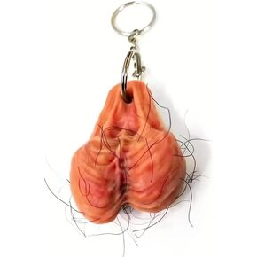 Hilarious Furry Keychain Gift, Amusing Hairy Ball Accessory, One-of-a-Kind Lover's Keychain Set, Top Birthday Presents for Women, Men, Boyfriends, Girlfriends