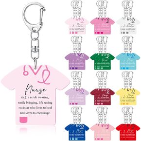 Ecally 36 Pcs Nurses Week Gifts Nurse Day Keychains Bulk Nursing Appreciation Gifts Cna Week Essentials accessories for Work