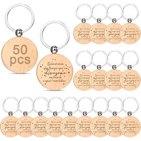 Fumete 50 Pcs Employee Appreciation Gift Inspirational Keychain Thank You Gift for Team Coworker Caregivers Social Worker