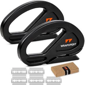 WRAPXPERT Wrapping Paper Cutter 2Pack (7 Blades), Car Vinyl Wrap Cutting Tool Snitty Safety Vinyl Film Cutter with Razor Blade for Window Tint, Car Wrap