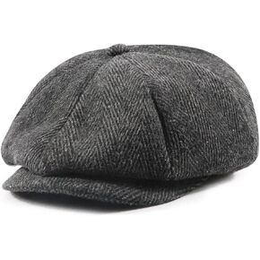 رجال نساء الصوف مزيج الغطاء ، 8 لوحة ، Herringbone Tweed ، الأيرلندية Cabbie Ivy Gatsby قبعة الصيد قبعة الصيد
