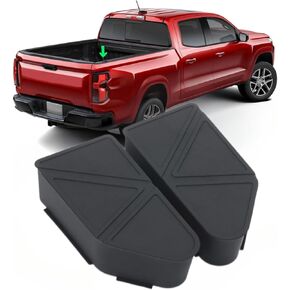 2025 Upgraded Silicone Bed Rail Stake Pocket Cover Compatible with 2023 2024 2025 Chevy Colorado/GMC Canyon Accessories, Stylish Look Rear Bed Rail Stake Pocket Plugs Hole Caps Won't Pop Out (2PCS)