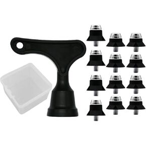 12x Football Shoe Spikes Track Shoes Spikes M5 Threaded Anti Slip Stable Replacement Soccer Boot Cleats for Competition