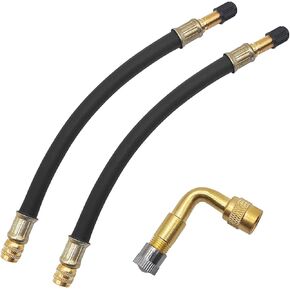 2 PCS صمام تمديد جذع ، 8.25 بوصة ، و 90 درجة محول تمديد صمام الإطارات النحاس ، امتداد صمام الإطارات مرنة ، محول صمام الإطارات التمديد للدراجة النارية للدراجة النارية الشاحنة RV للسيارة RV
