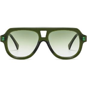 willochra Retro Double Bridges Pilot Men Rivets Sunglasses Fashion Clear Gradient Shades UV400 Women Punk Sun Glasses
