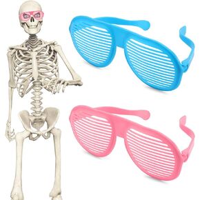 2 Pcs 12 ft Skeleton Accessories Jumbo Glasses Funny Sunglasses for 12 ft Skeleton Costume Outfits Glasses